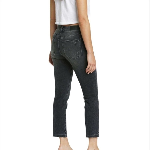 Pistola Monroe Cropped Cigarette jeans in Bandit distressed sz 24 - Picture 2 of 13